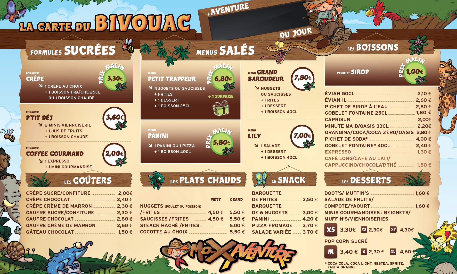 Un petit creux, une envie de sucré, de salé ? Max Aventure